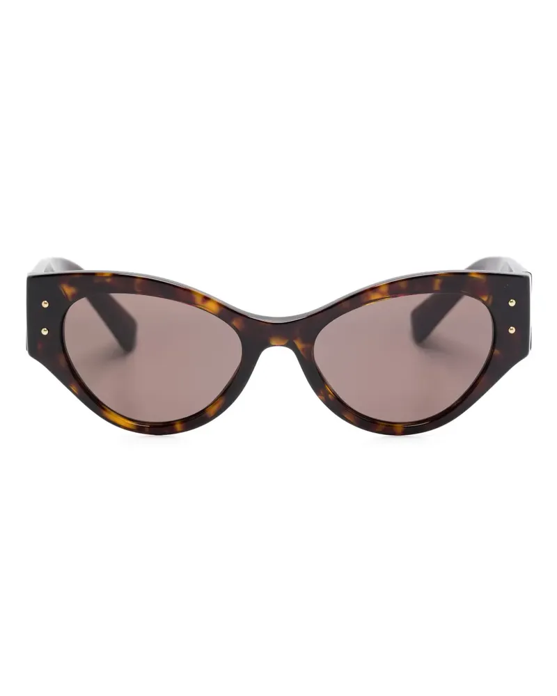 Dolce & Gabbana Sonnenbrille mit ovalem Gestell - Braun Braun