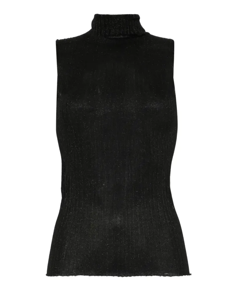Arovescio Geripptes Stricktop - Schwarz Schwarz
