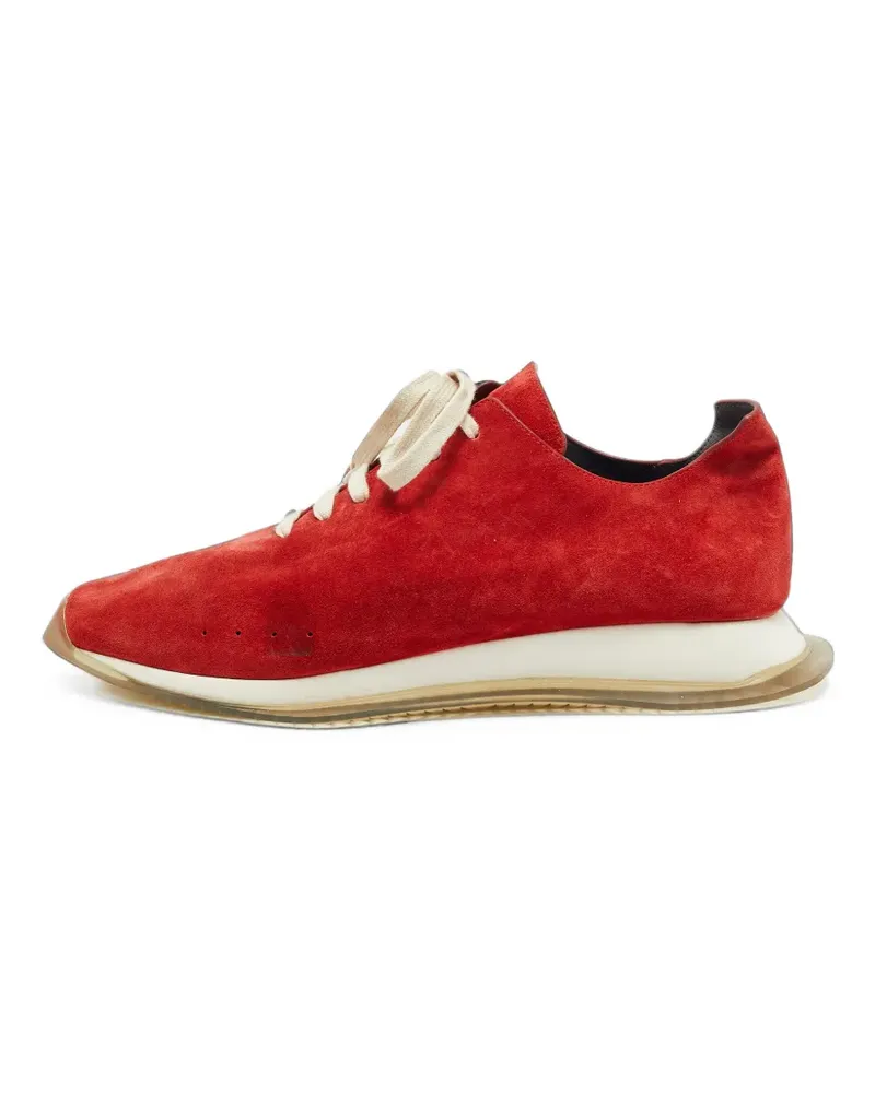 Rick Owens New Minimal suede sneakers - Rot Rot