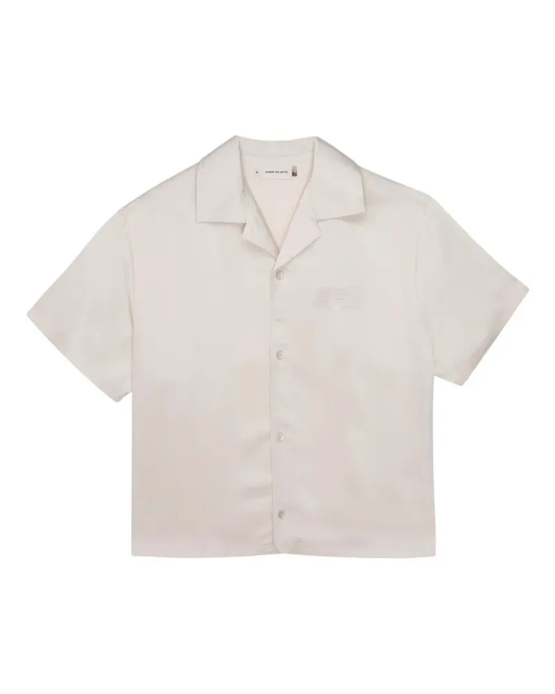 Honor The Gift satin-finish camp-collar shirt - Nude Nude