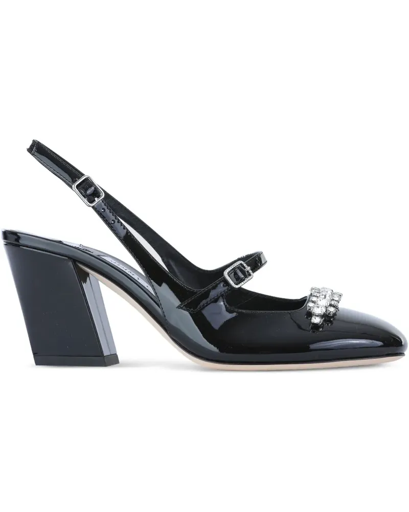 Jimmy Choo Belinda Slingback-Pumps mit Kristallen 85mm - Schwarz Schwarz