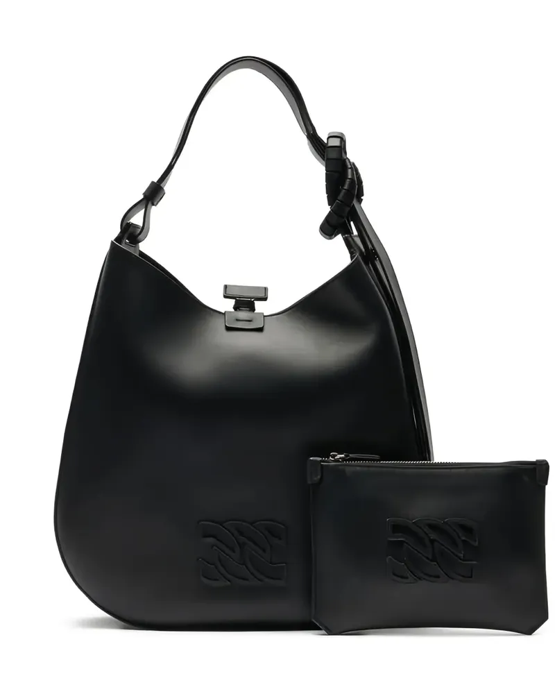 Casadei Vandome Schultertasche mit Knoten - Schwarz Schwarz