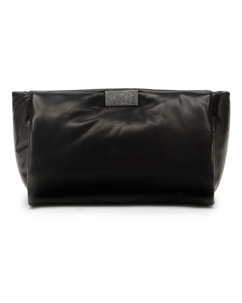 Brunello Cucinelli Clutch aus Nappaleder Schwarz