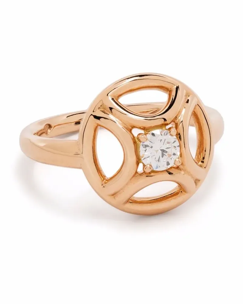 Loyal.e Paris Perpétuel.le Ring aus 18kt recyceltem Rotgold mit Diamant - Rosa Rosa