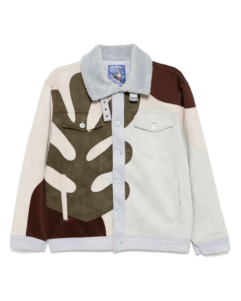 KidSuper Wildlederjacke im Patchwork-Look - Grau Grau