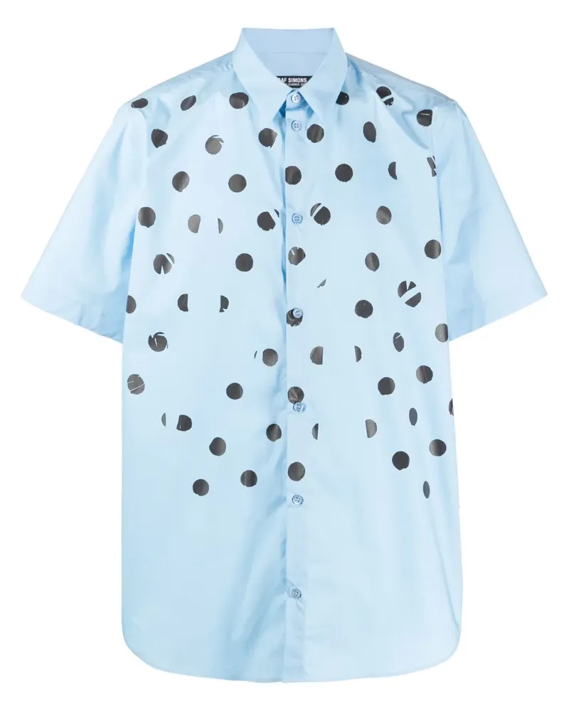Raf Simons Hemd mit Polka Dots - Blau Blau