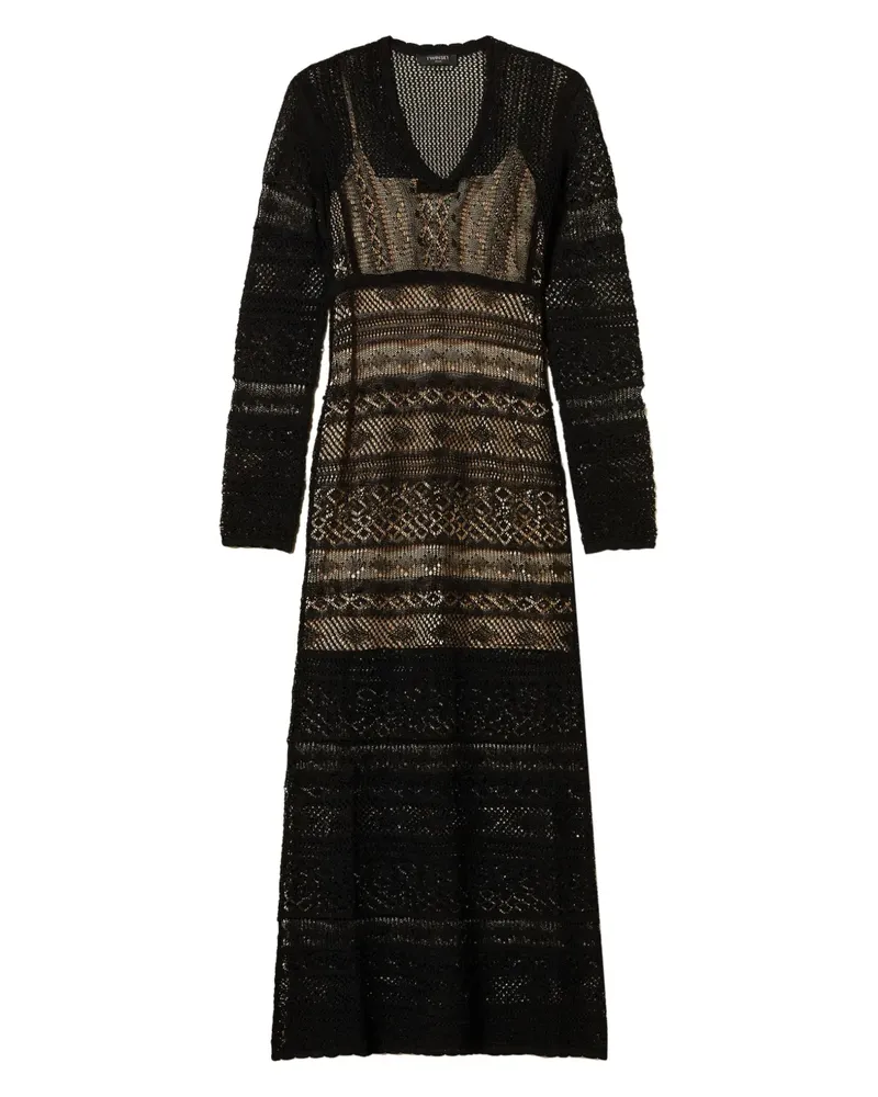 Twin-Set Gestricktes Kleid - Schwarz Schwarz
