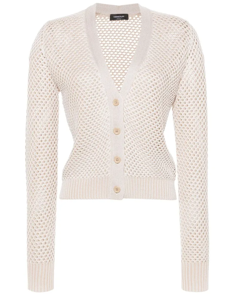 Fabiana Filippi Cardigan mit V-Ausschnitt - Nude Nude