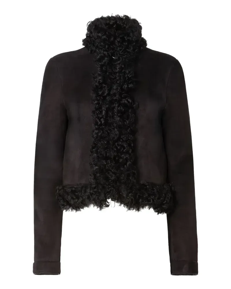 Fendi black merino shearling blouson - Schwarz Schwarz