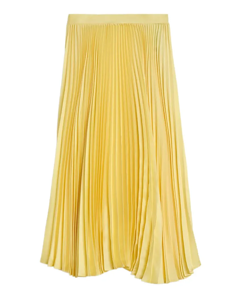 Jil Sander Midirock mit Falten - Gelb Gelb