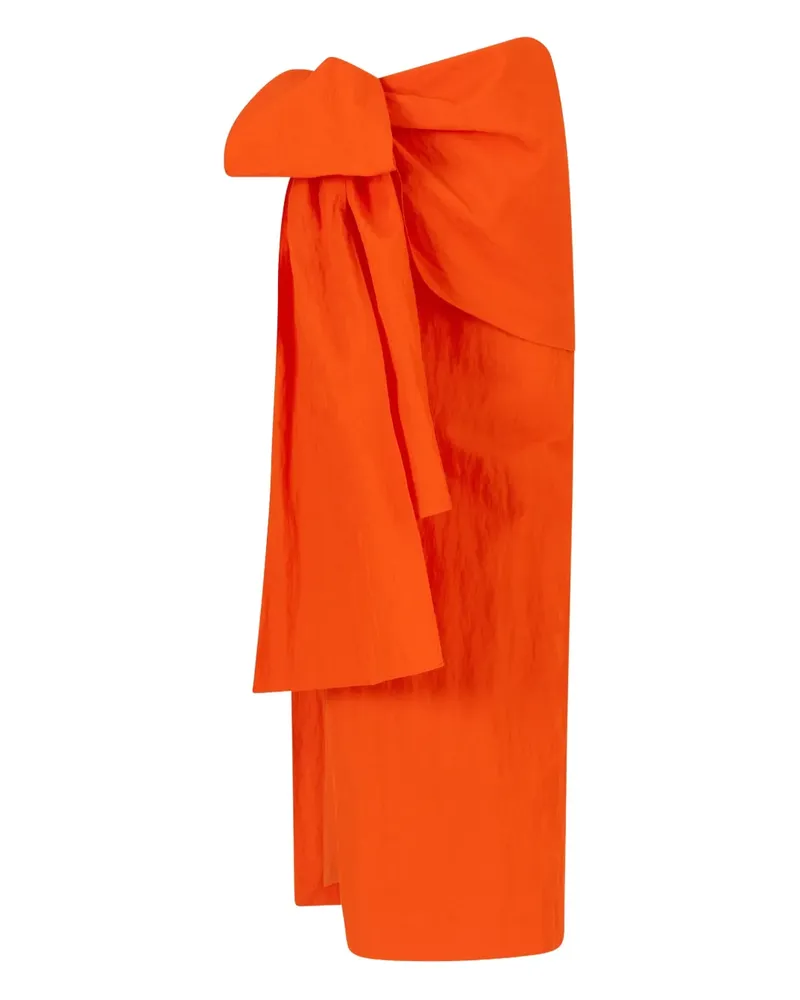 Rosie Assoulin Midirock aus Seide - Orange Orange