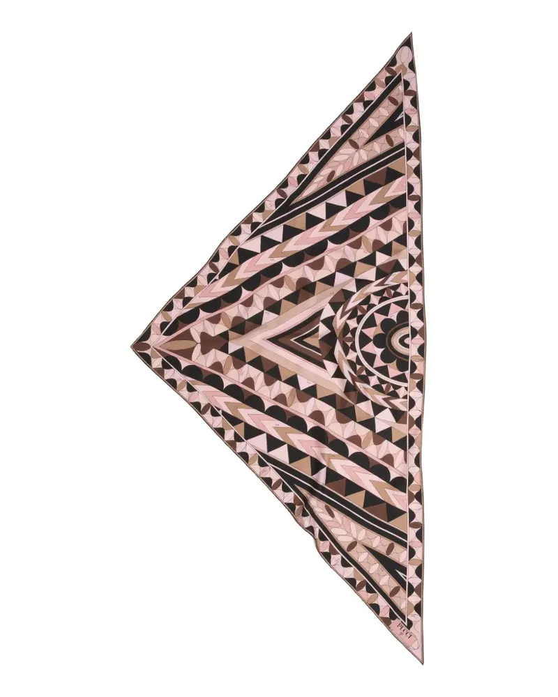 Emilio Pucci Manuba print silk triangle scarf - Rosa Rosa