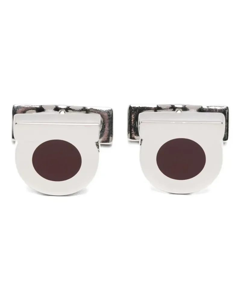 Ferragamo Manschettenknöpfe mit Logo - Silber Silber