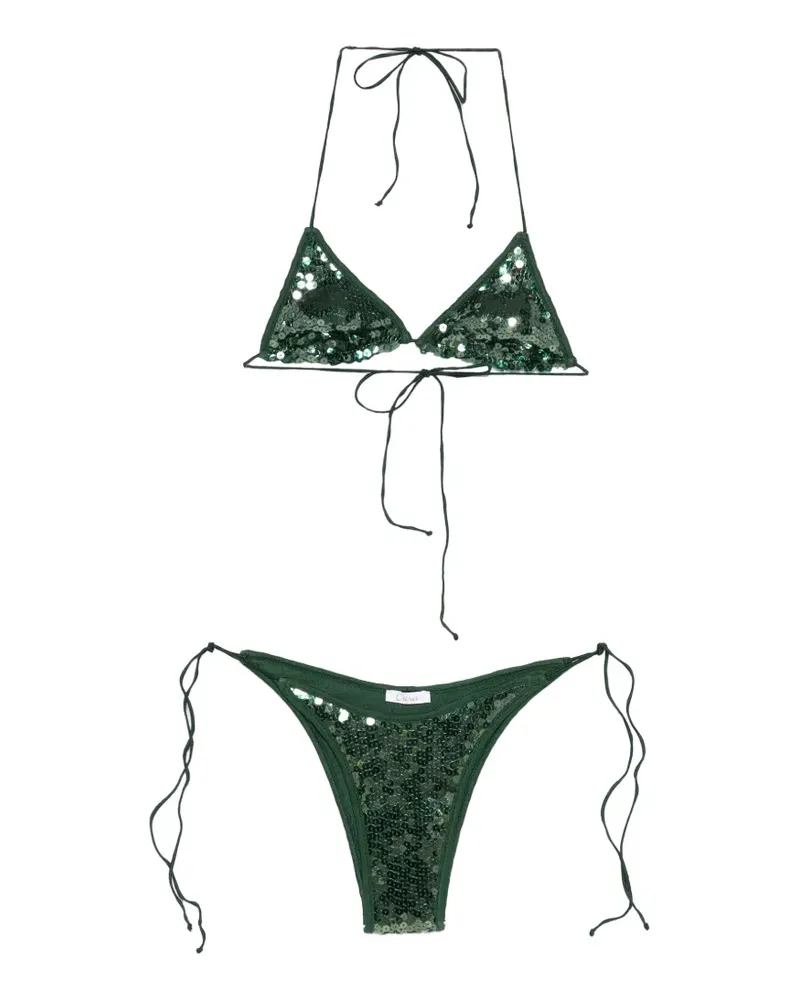 Oséree Marylin Bikini mit Pailletten - Grün Grün