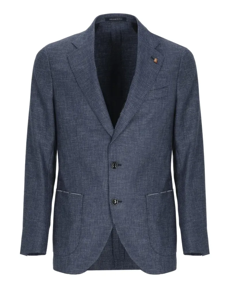 Sartoria Latorre houndstooth wool blazer - Blau Blau