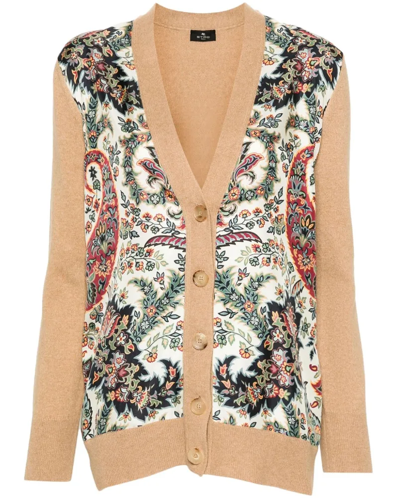 Etro Cardigan mit Blumen-Print - Nude Nude
