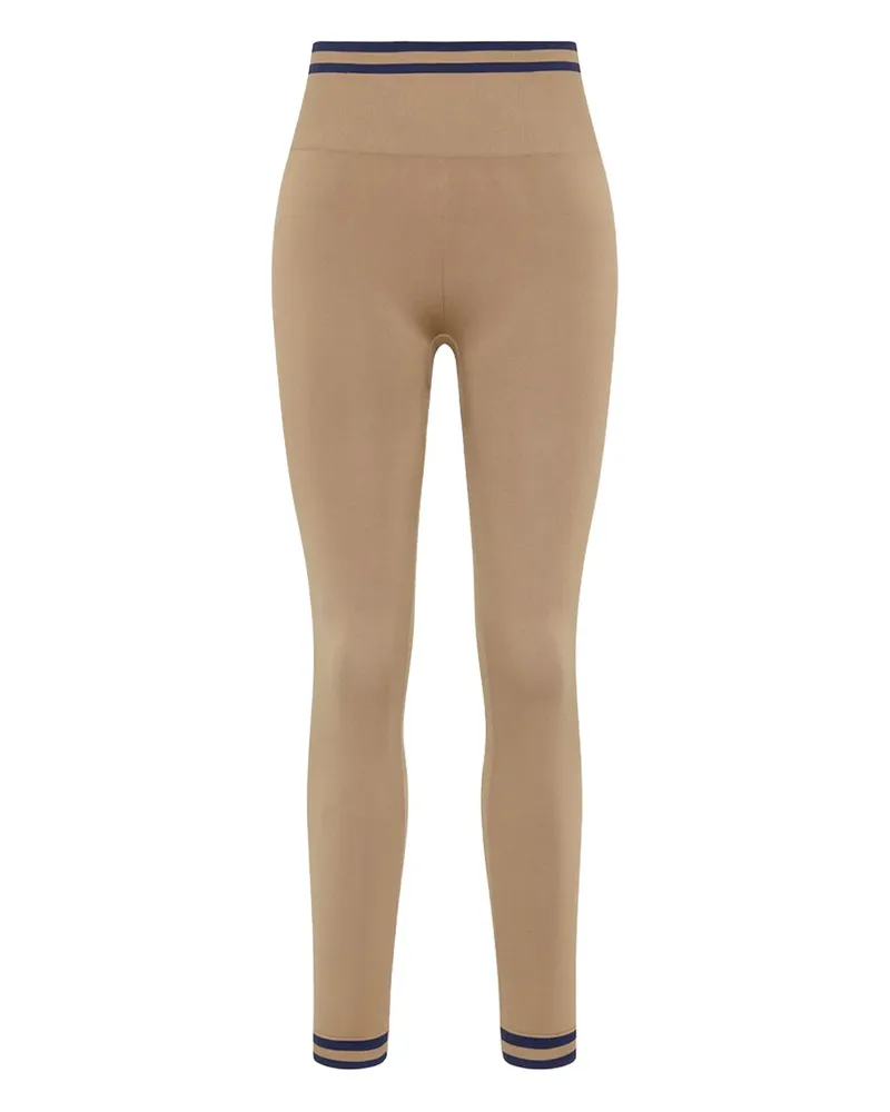 The Upside Gestreifte Leggings ohne Nähte - Braun Braun