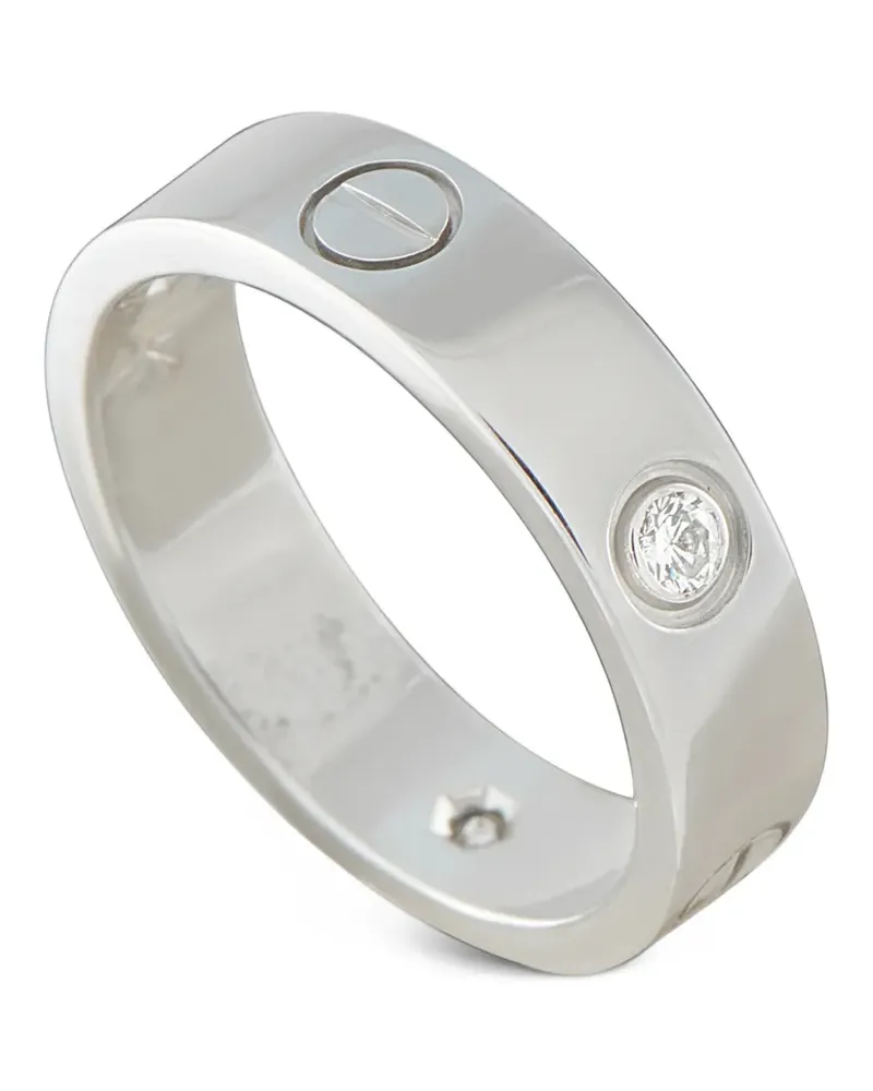Cartier 1998s Love Ring mit Diamant - Silber Silber
