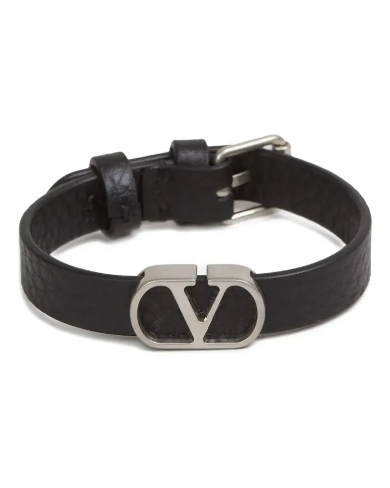 Valentino Garavani VLogo Signature leather bracelet - Schwarz Schwarz