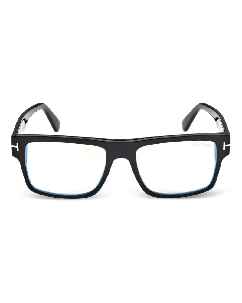 Tom Ford T-logo rectangle-frame glasses - Schwarz Schwarz