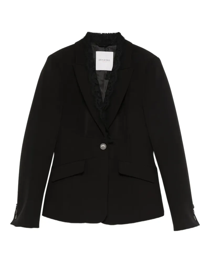 Ermanno Scervino Einreihige Jacke - Schwarz Schwarz