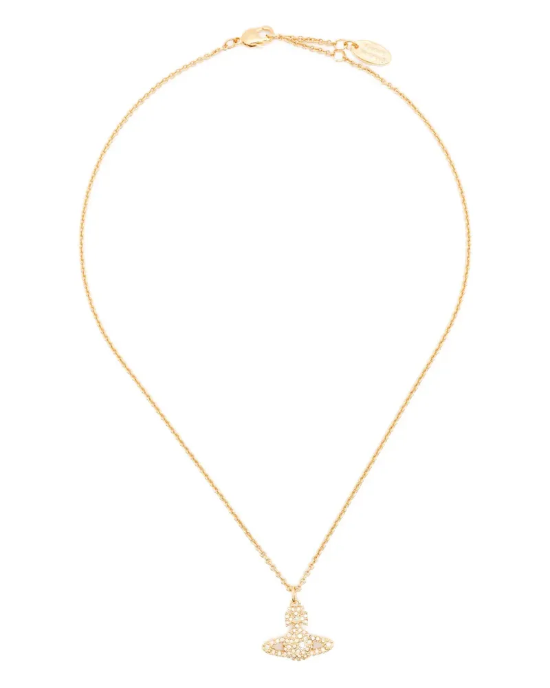 Vivienne Westwood Halskette mit kristallverziertem Anhänger - Gold Gold