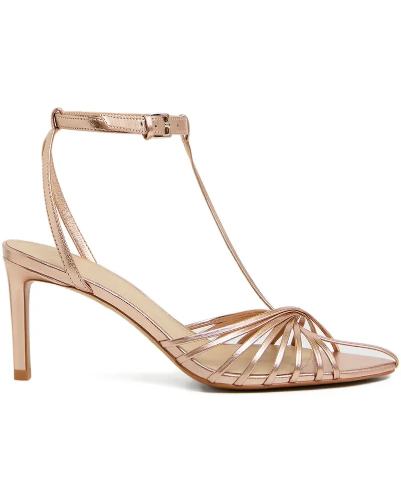 12 STOREEZ Metallische Sandalen 70mm - Nude Nude