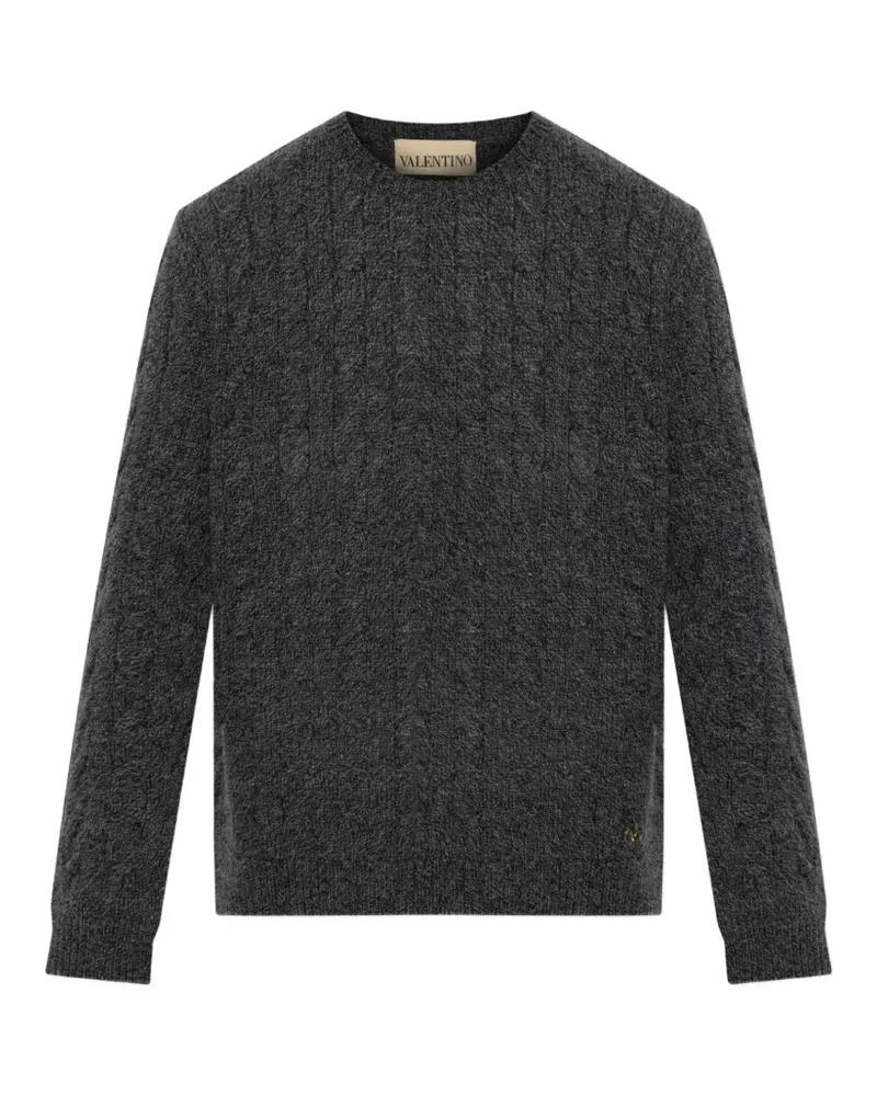 Valentino Garavani Pullover mit Zopfmuster - Grau Grau
