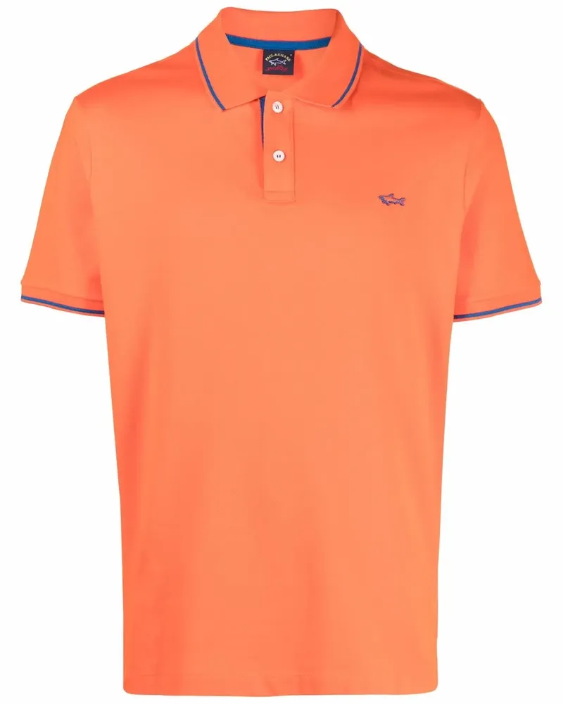 Paul & Shark Poloshirt mit Kontrastdetails - Orange Orange