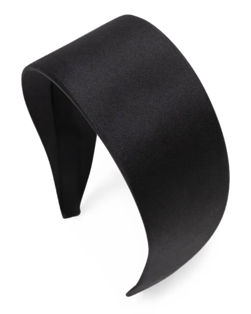 Jennifer Behr Meave Haarreif aus Satin - Schwarz Schwarz