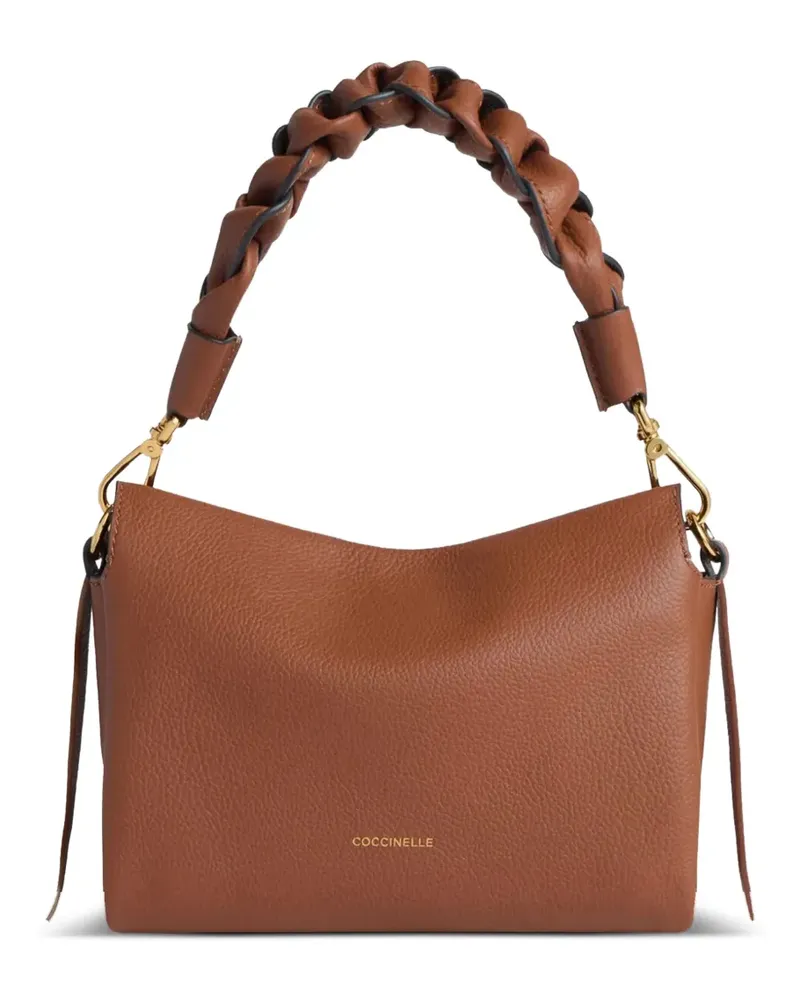 Coccinelle Kleine Boheme Schultertasche mit Flechtriemen - Braun Braun