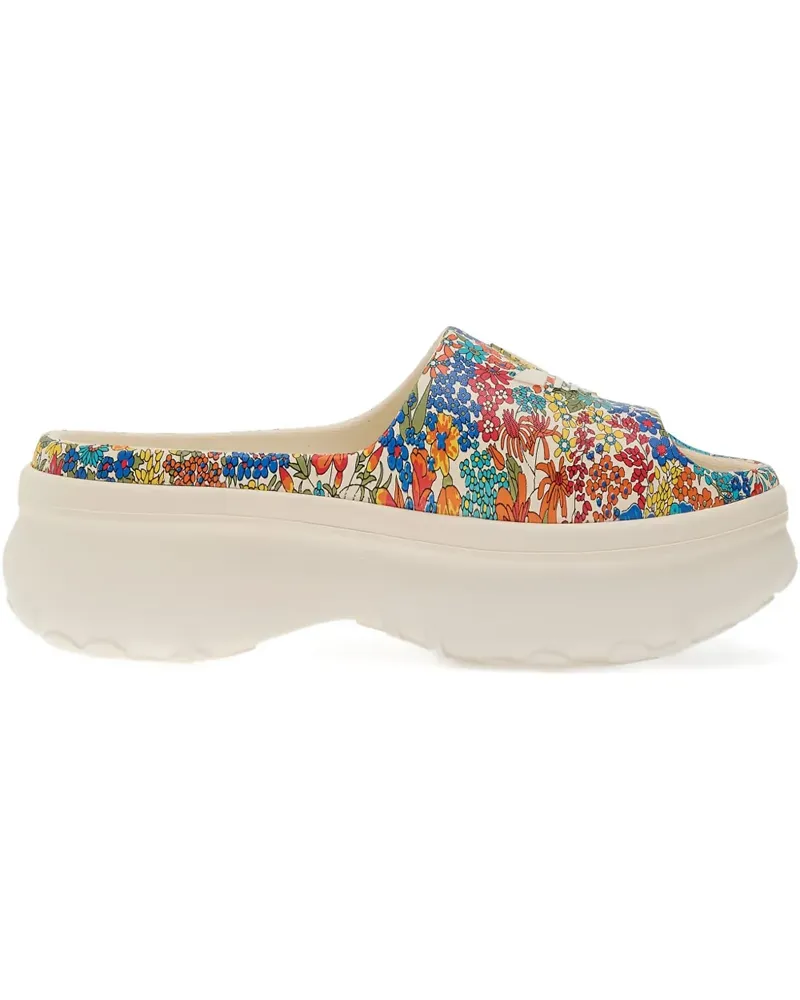 adidas x Liberty London Adifom Pantoletten mit Blumen-Print - Weiß Weiß