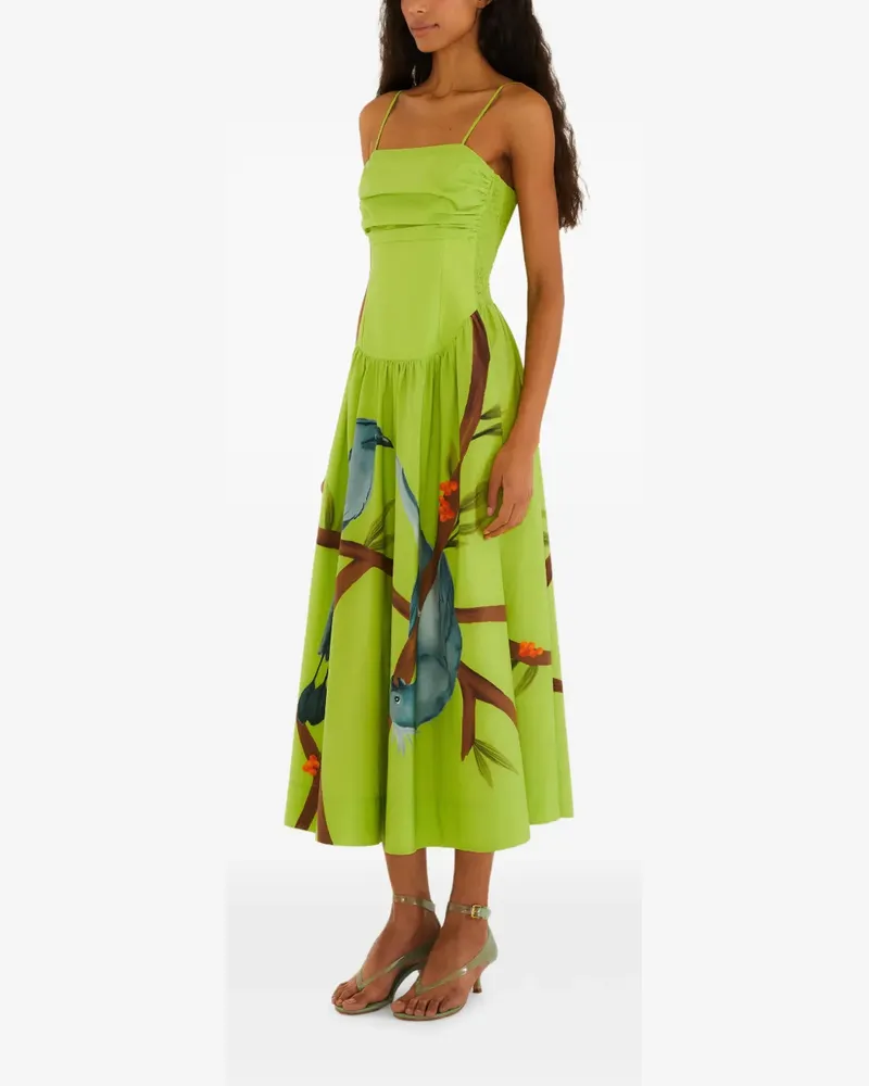 FARM Rio printed strap dress - Grün Grün