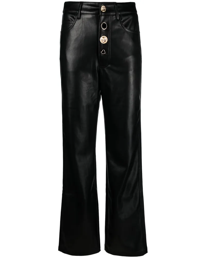 ROTATE Birger Christensen Hose mit hohem Bund - Schwarz Schwarz