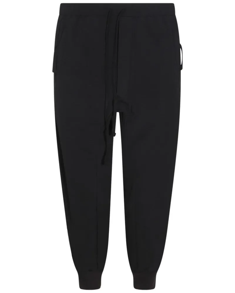 THOM KROM drawstring-fastening drop-crotch trousers Schwarz