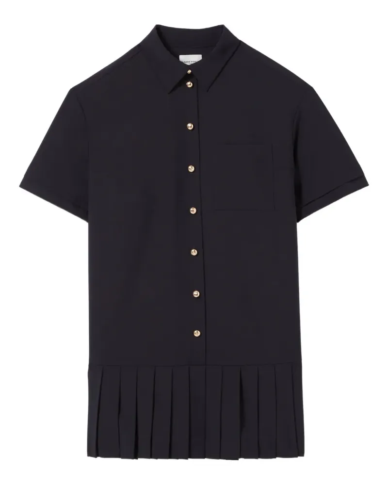 Claudie Pierlot Minikleid mit plissiertem Saum - Blau Blau