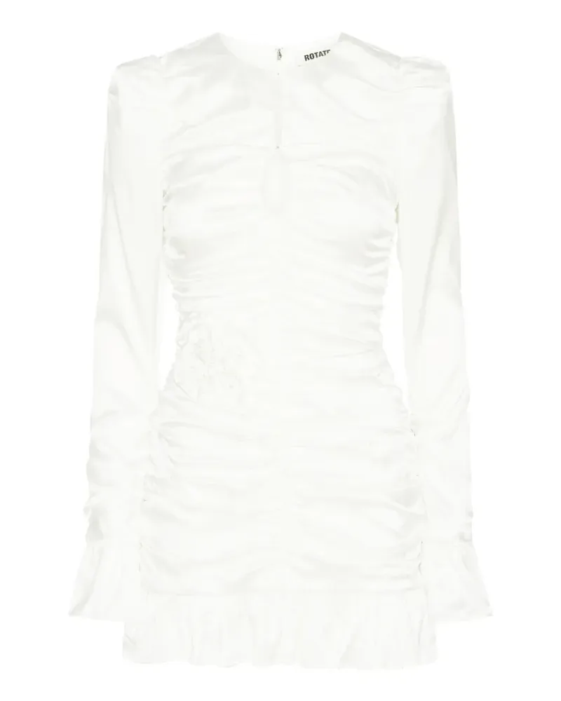 ROTATE Birger Christensen flower ruffled mini dress - Weiß Weiß