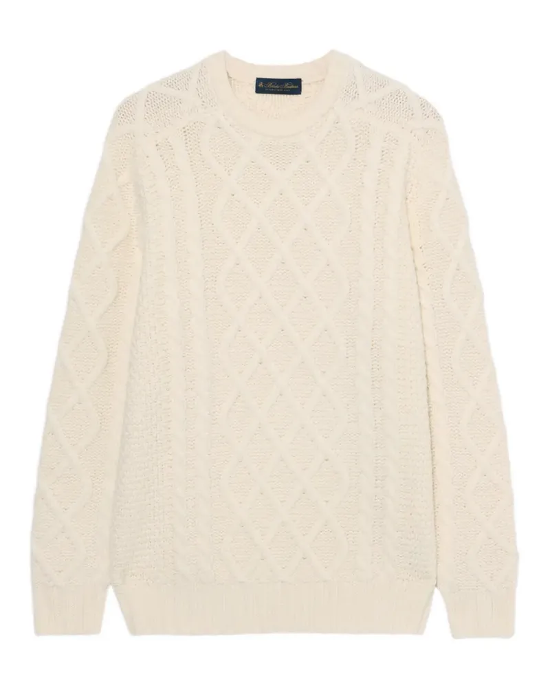 Brooks Brothers Pullover mit Fischermuster - Nude Nude