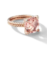 David Yurman 18kt Châtelaine Rotgoldring mit Diamanten Rosa