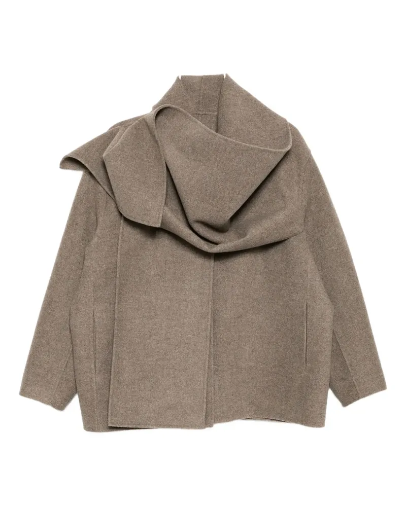 JNBY Doppelreihiger Tweed-Mantel - Grau Grau