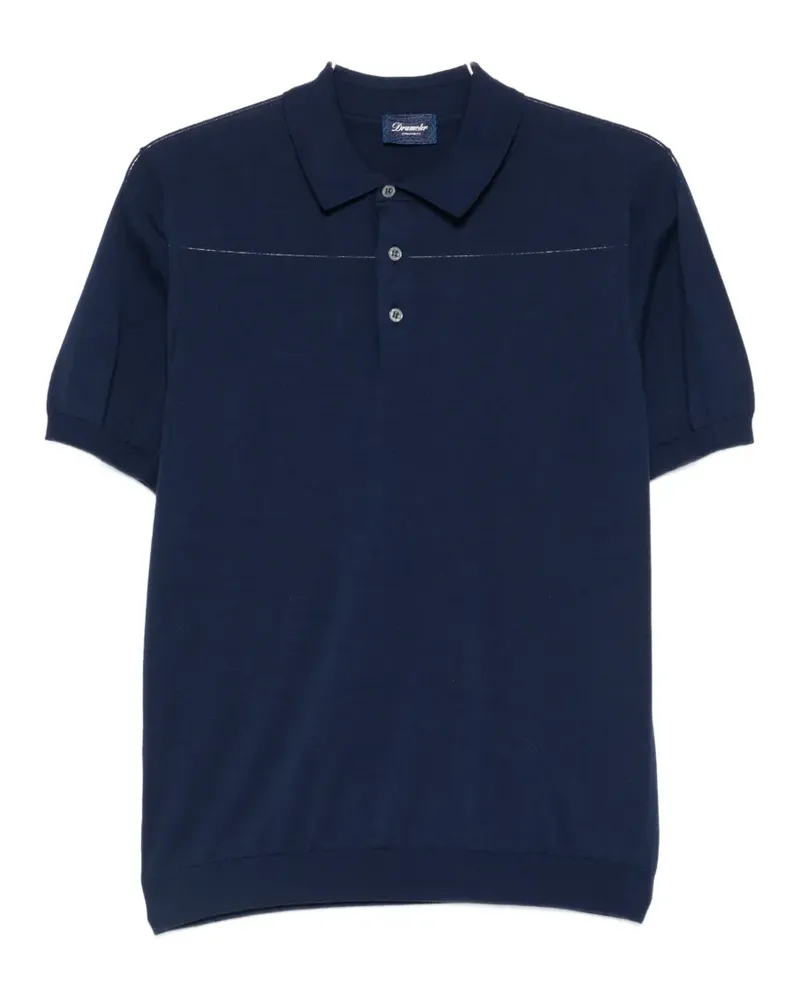 Drumohr  buttoned polo shirt - Blau Blau