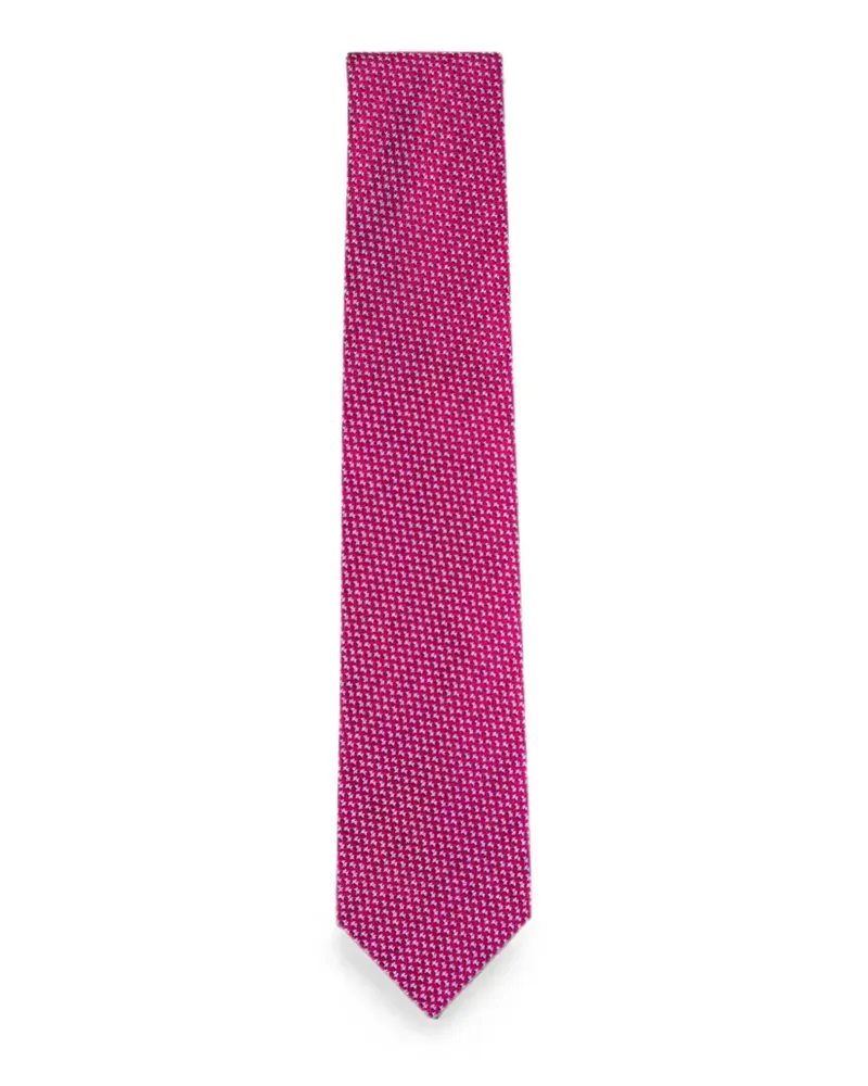 Brioni Geometrisch gemusterte Krawatte - Rot Rot