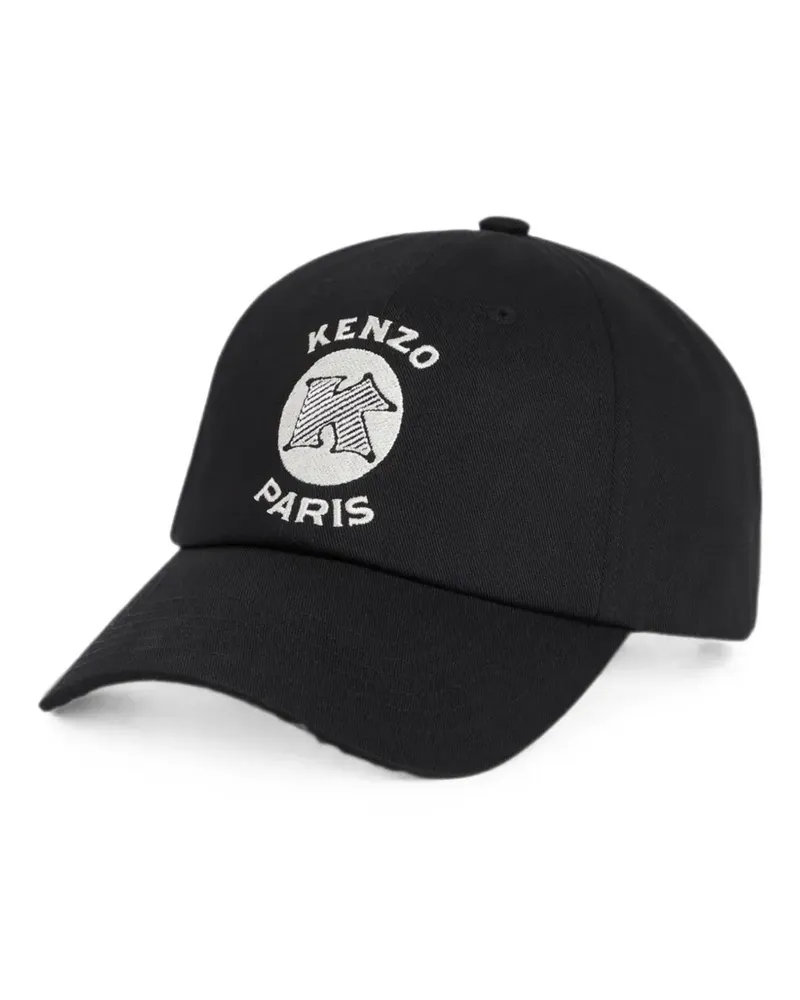 Kenzo Baseballkappe mit Logo-Stickerei - Schwarz Schwarz