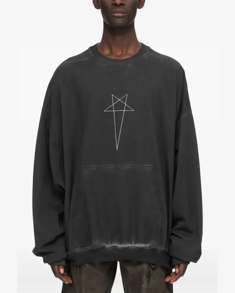DRKSHDW by Rick Owens Geth Pullover mit Pentagram-Print - Schwarz Schwarz
