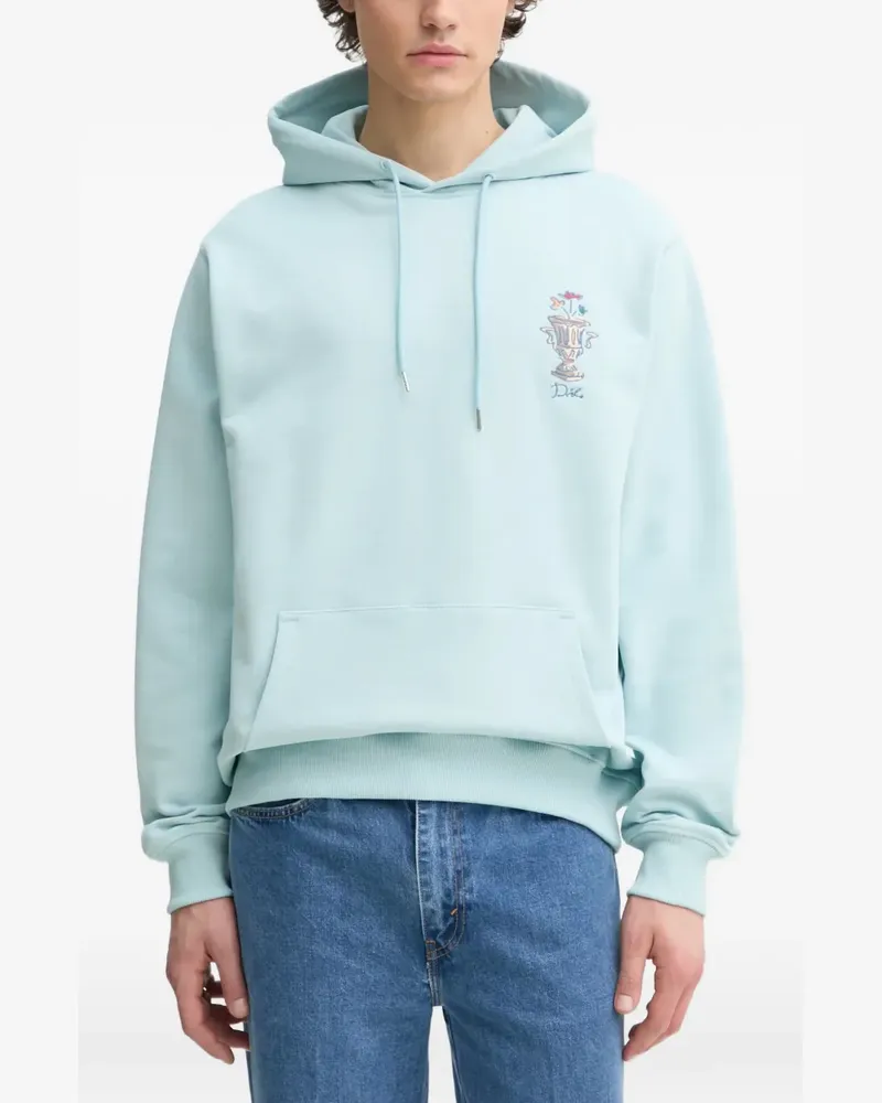 Drôle de Monsieur vase graphic-print hoodie - Blau Blau