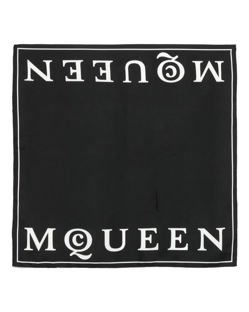 Alexander McQueen Schal mit Logo-Print - Schwarz Schwarz