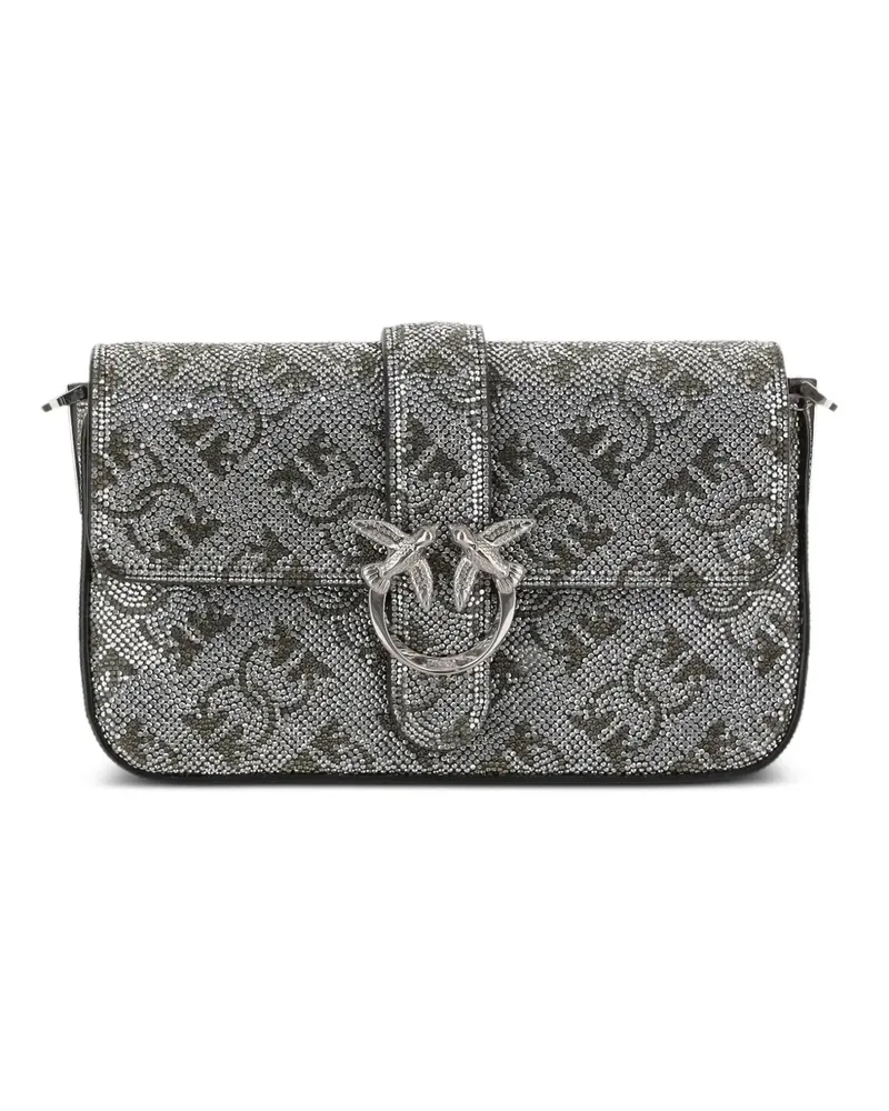Pinko Love Birds Schultertasche - Grau Grau
