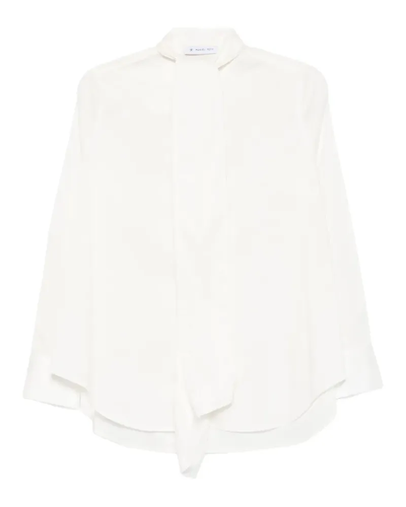 Manuel Ritz pussy-bow long-sleeve shirt - Braun Braun