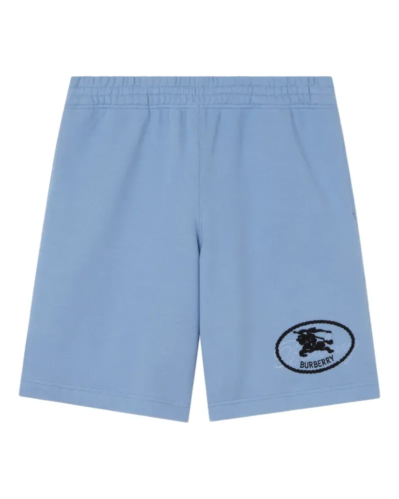 Burberry Knight-stamp cotton shorts - Blau Blau