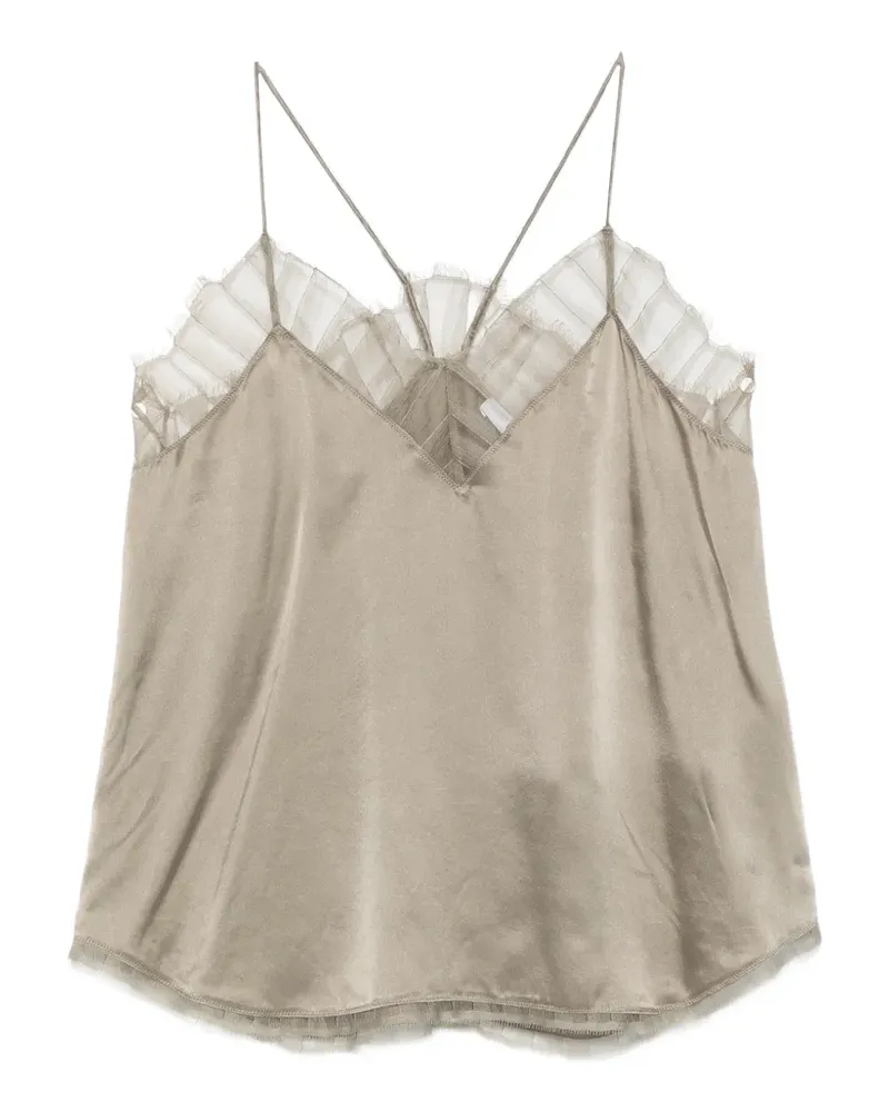 IRO lace-trim top - Grün Grün